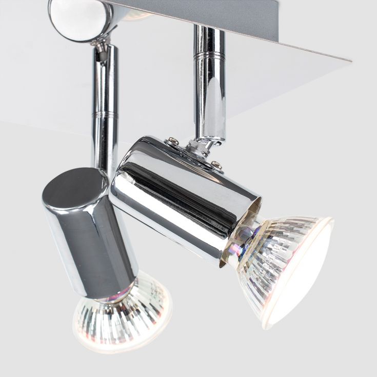 Chrome Rectangular Spotlights 6 Way LED