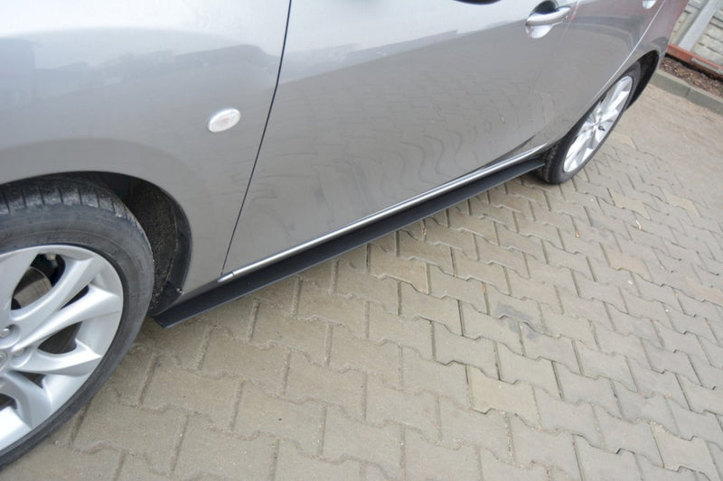 Maxton Design - RACING SIDE SKIRTS DIFFUSERS MAZDA 3 MK2 SPORT (PREFACE)
