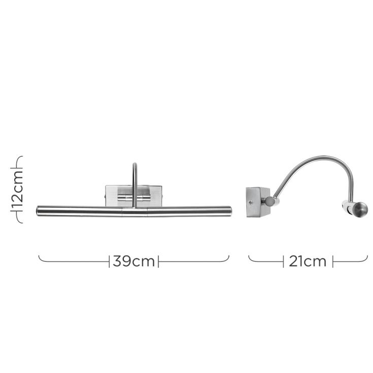 Wall Light Twin Chrome LED