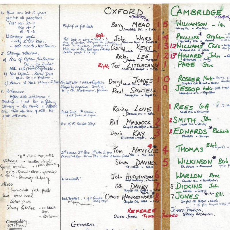 Oxford v Cambridge, Varsity Match Dec 1972 - Starmer-Smith