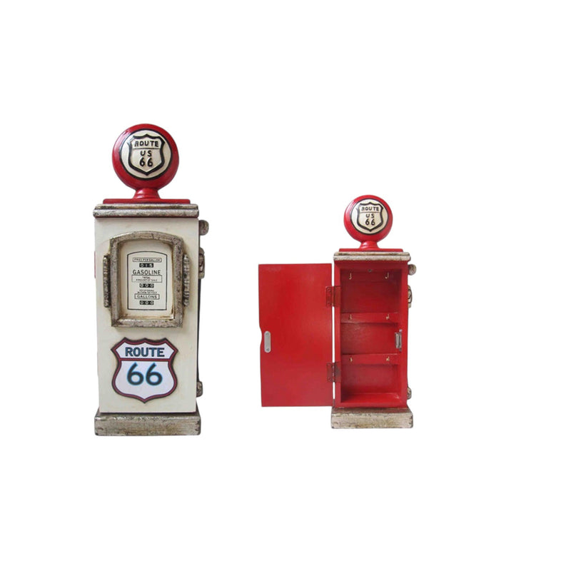 48CM RED & WHITE WOODEN KEY BOX