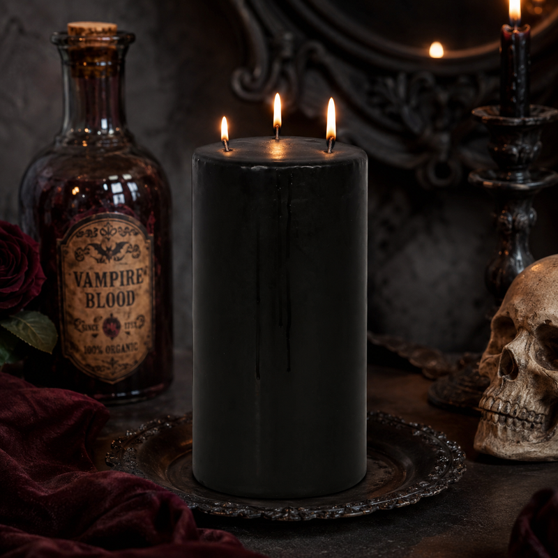 Large Vampire Blood Effect Pillar Candle