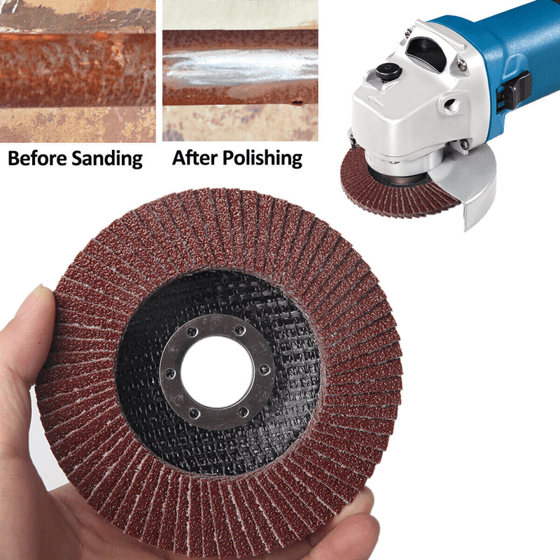 15PCS FLAP DISCS 115mm SANDING GRIT GRINDING WHEELS 60 Grit Angle Grinder UK - InStock