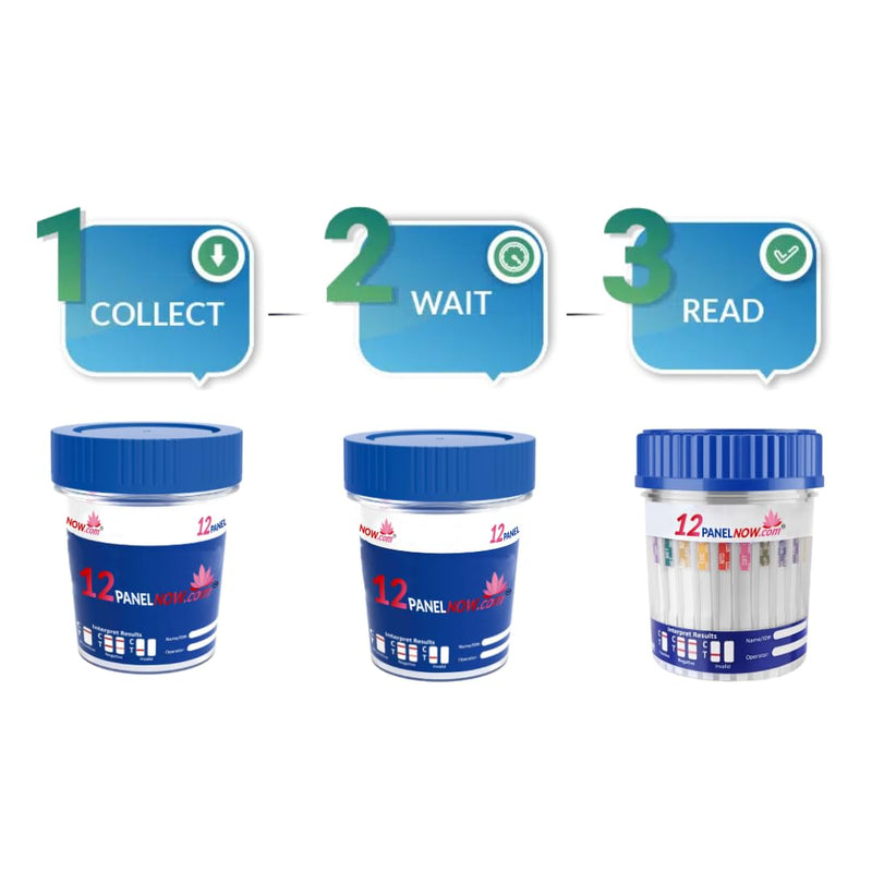 16 Panel Drug Test Kit for All Drugs & Fentanyl - At Home Urine Cups, Fast Results - Detects AMP, OPI, MET, BZO, COC, MTD, OXY, BUP, MDMA, THC, BAR, TRA, FYL, ETG, TCA, PCP - [25 Pack] - 12 PANEL NOW