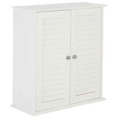 White Wood 2 Door Wall Cabinet | Shutter