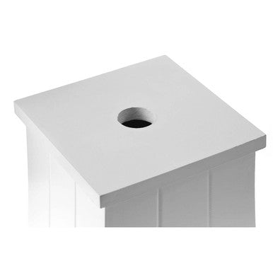 White Wooden Toilet Brush Holder | Portland
