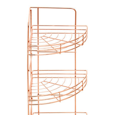 5 Tier Copper Finish Corner Storage Rack | Dara