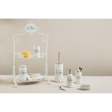 White Ceramic Soap Dish | Le Bain
