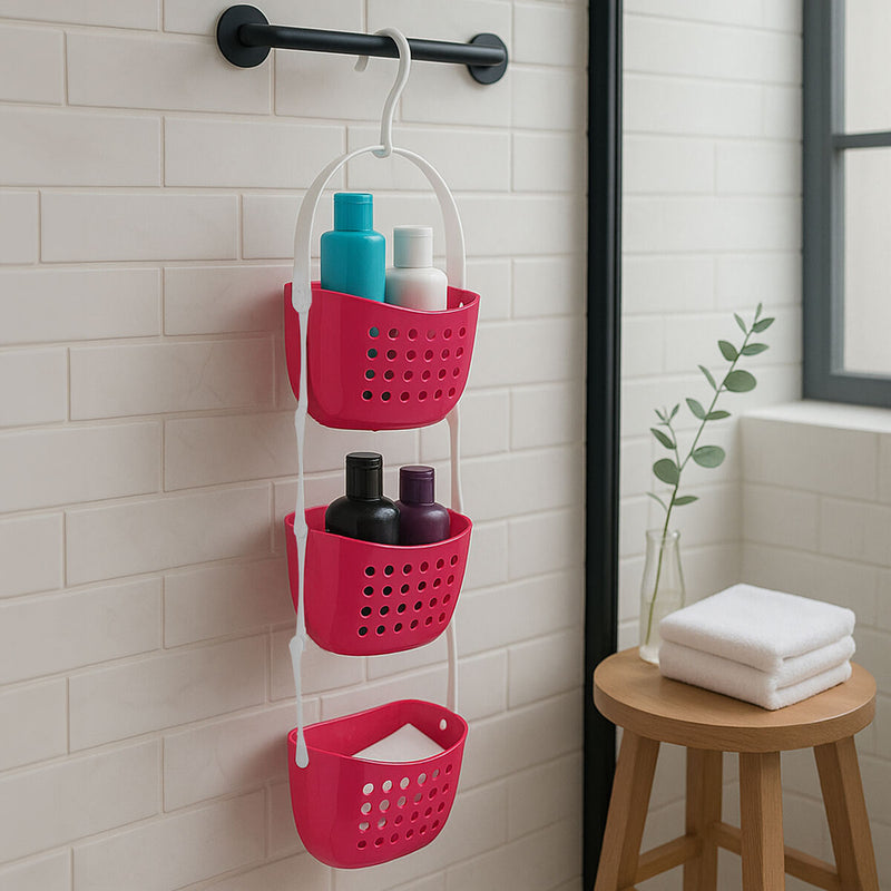 3 Tier Hot Pink Shower Caddy | Dara