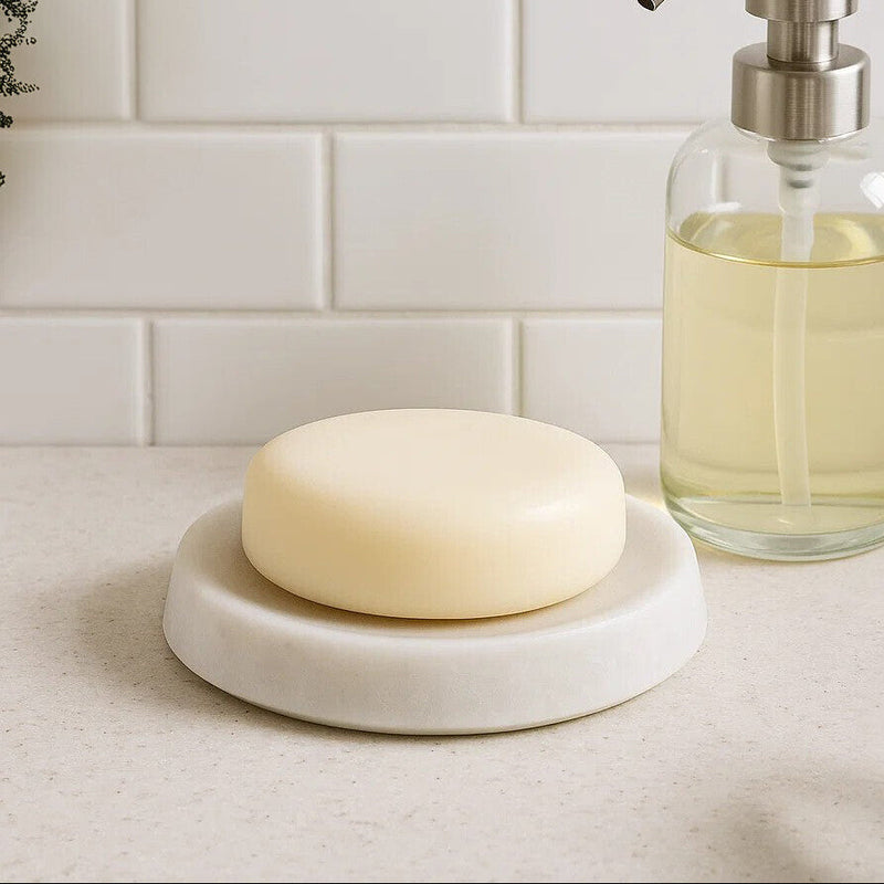 Off White Marble Soap Dish | Abaska