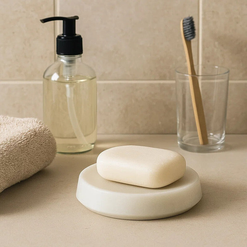 Off White Marble Soap Dish | Abaska