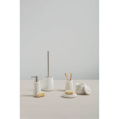 Off White Marble Cotton Jar | Abaska