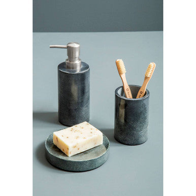 Dark Grey Marble Effect Soap Dish | Kamal