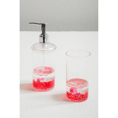 Floating Acrylic Hearts Lotion Dispenser | Floating Hearts