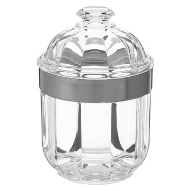Small Silver Acrylic Storage Jar | Guan