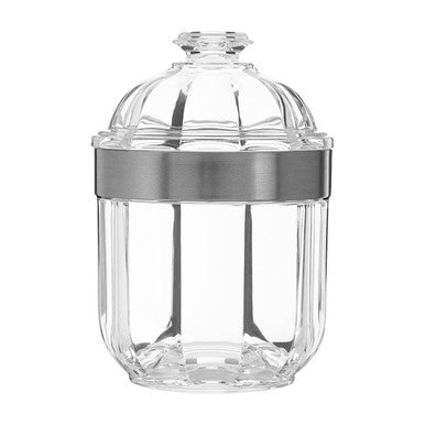 Small Silver Acrylic Storage Jar | Guan