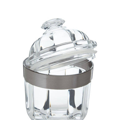 Small Silver Acrylic Storage Jar | Guan