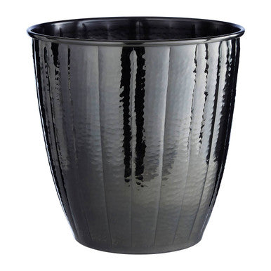 Hammered Black Nickel Finish Waste Bin | Vaco