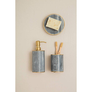Grey Marble and Gold Tumbler | Bosco