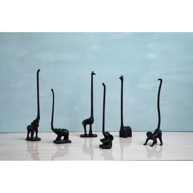 Black Finish Elephant Toilet Roll Holder | Fauna