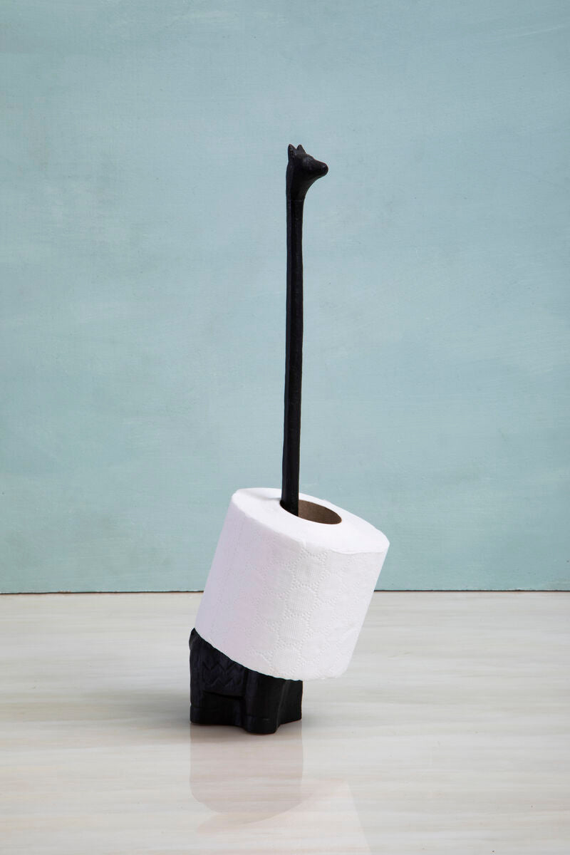 Black Finish Llama Toilet Roll Holder | Fauna