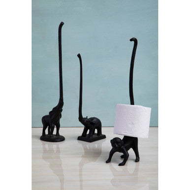 Black Finish Monkey Toilet Roll Holder | Fauna