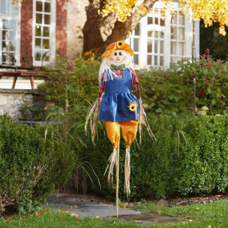 Large Boy & Girl Halloween Scarecrow Decorations 160cm Set