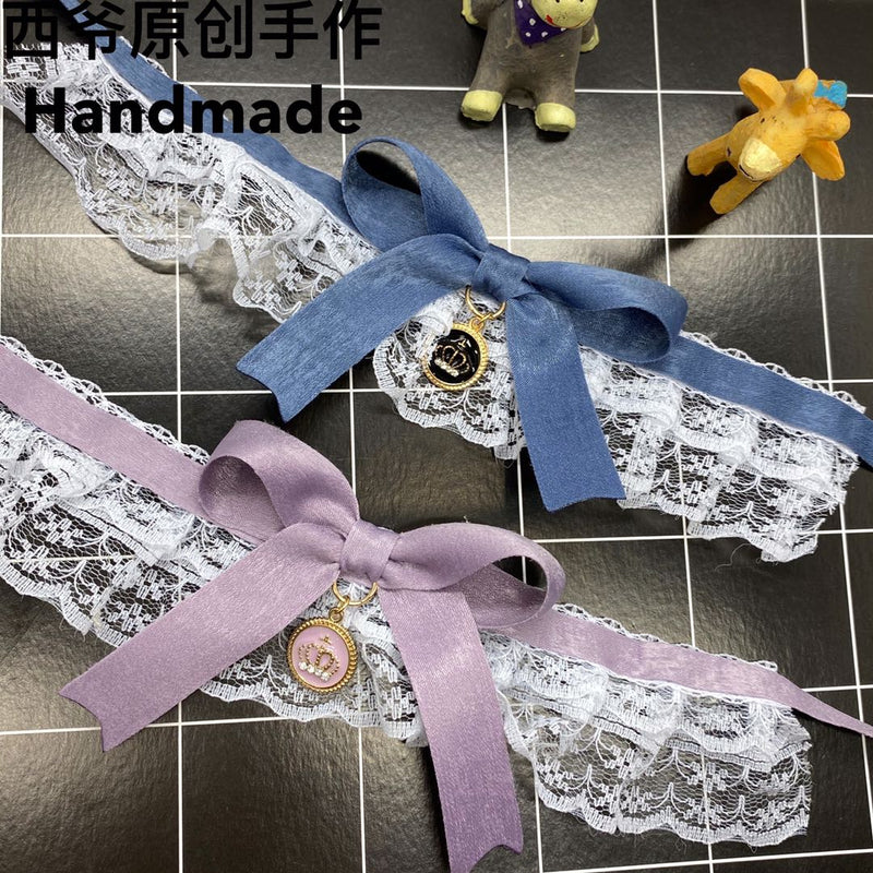 Pet Lace Bowknot Bib Small Dog Saliva Towel Light And Breathable