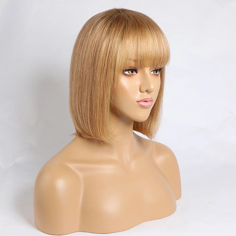 Medium-Length Straight Wig for Women