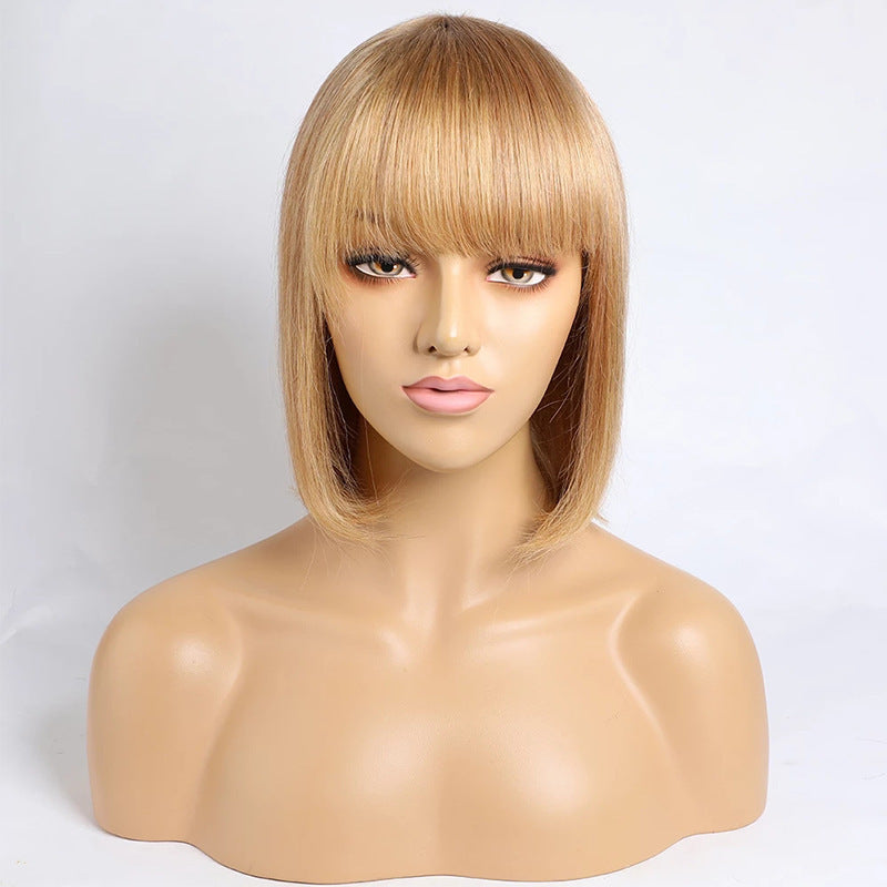 Medium-Length Straight Wig for Women