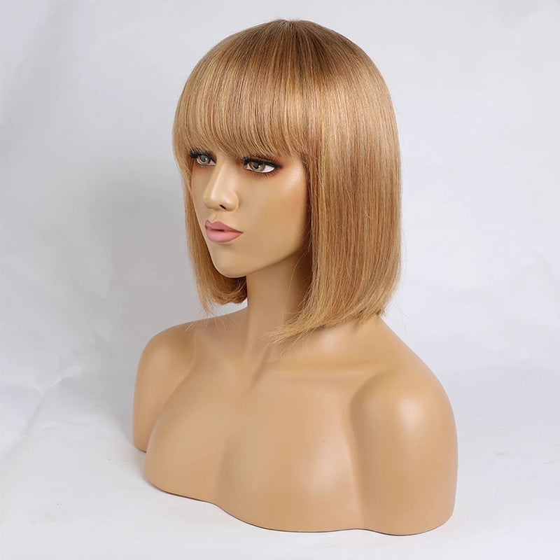 Medium-Length Straight Wig for Women