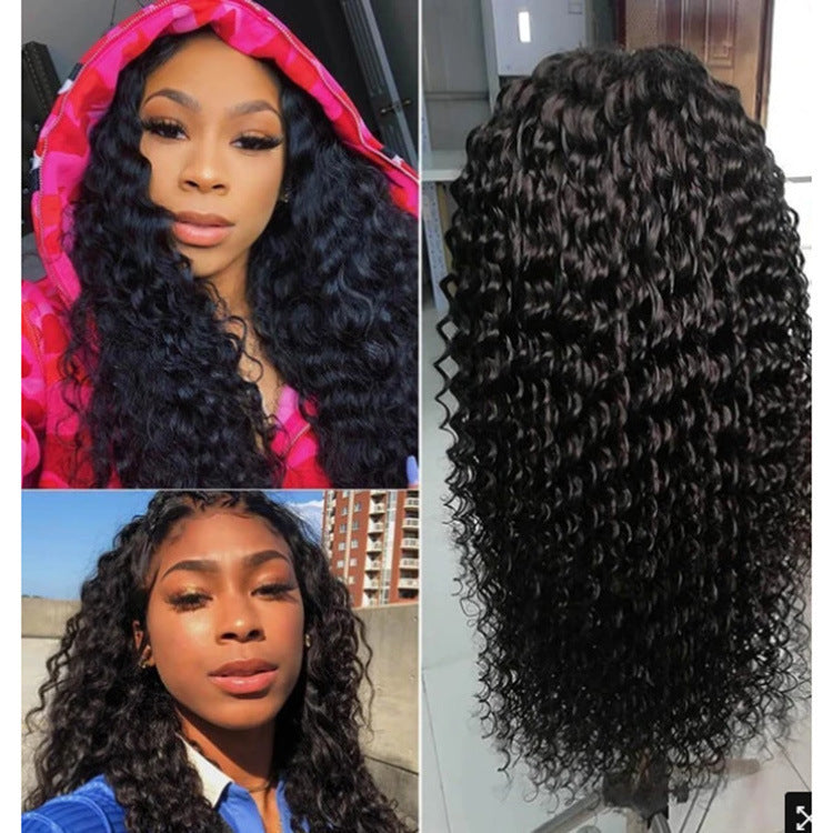 Long Small-Curl Wig - African Style