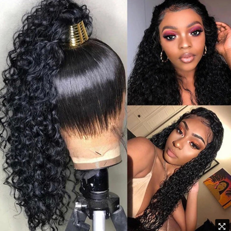 Long Small-Curl Wig - African Style