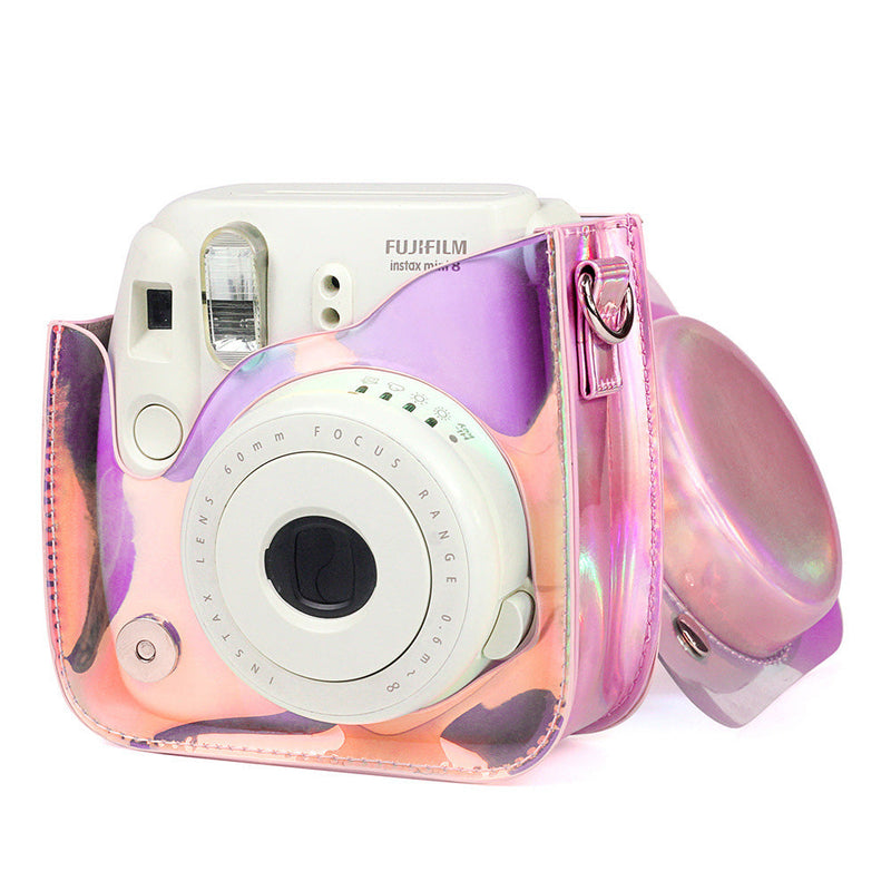 Bright Color Laser Camera Bag Light Variable Protective Leather Case