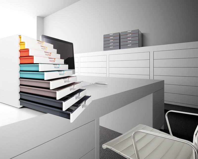 Durable VARICOLOR MIX Desktop Organiser 10 Drawer Colour Coded Storage | A4+