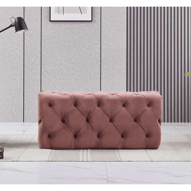 Melia Velvet Ottoman Bench