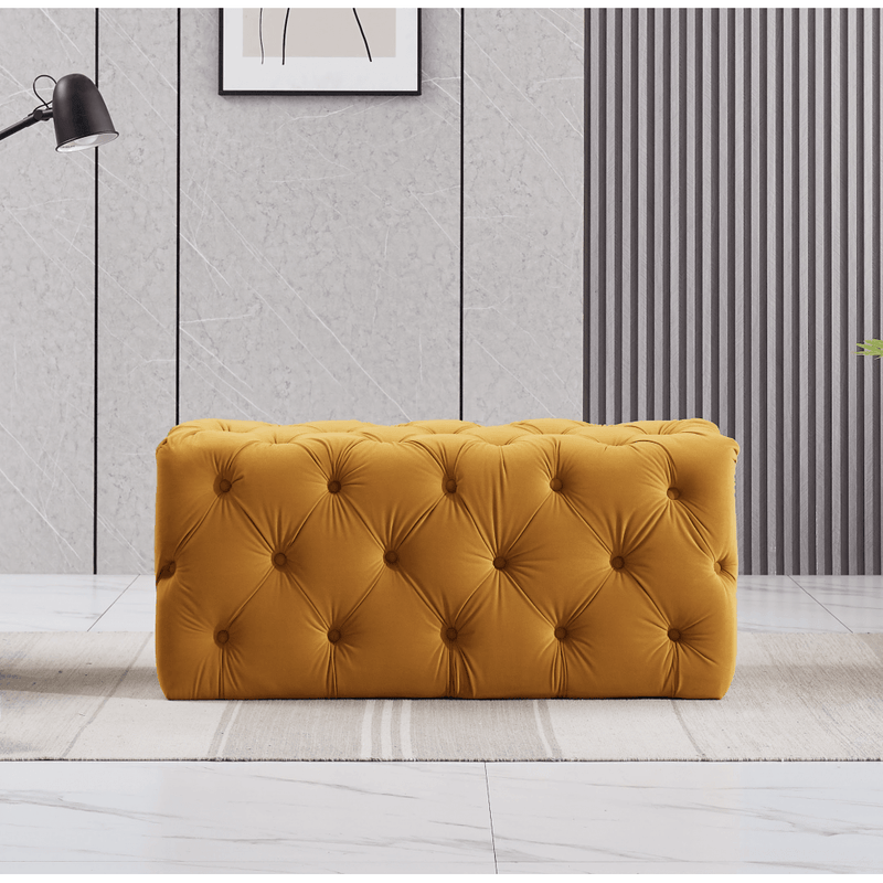 Melia Velvet Ottoman Bench
