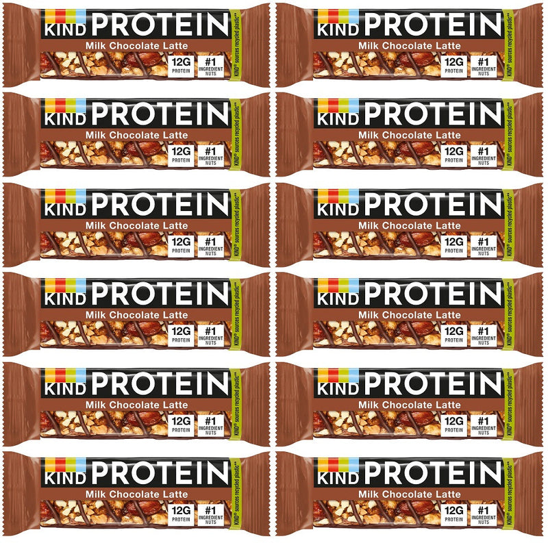 12 x Kind Protein Milk Chocolate Latte 50G