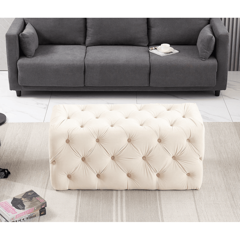 Melia Velvet Ottoman Bench