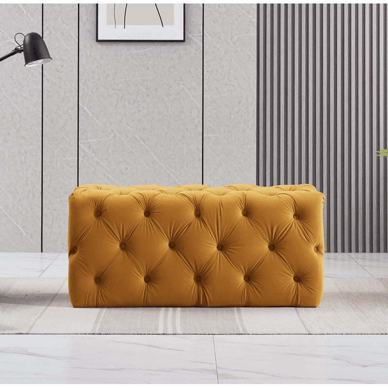Melia Velvet Ottoman Bench