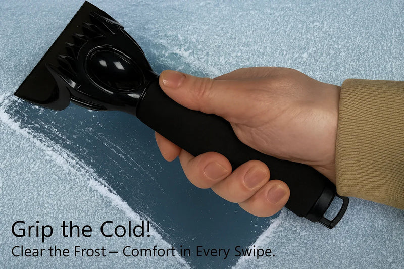 Car Ice Scraper 2 In 1 Premium Head For Clearing Ice & Snow A Winter Essential