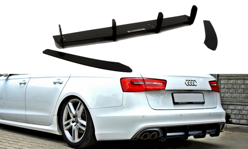 Maxton Design - AUDI A6 C7 S-LINE AVANT (2.0 TDI) REAR DIFFUSER & REAR SIDE SPLITTERS (2011-2014)