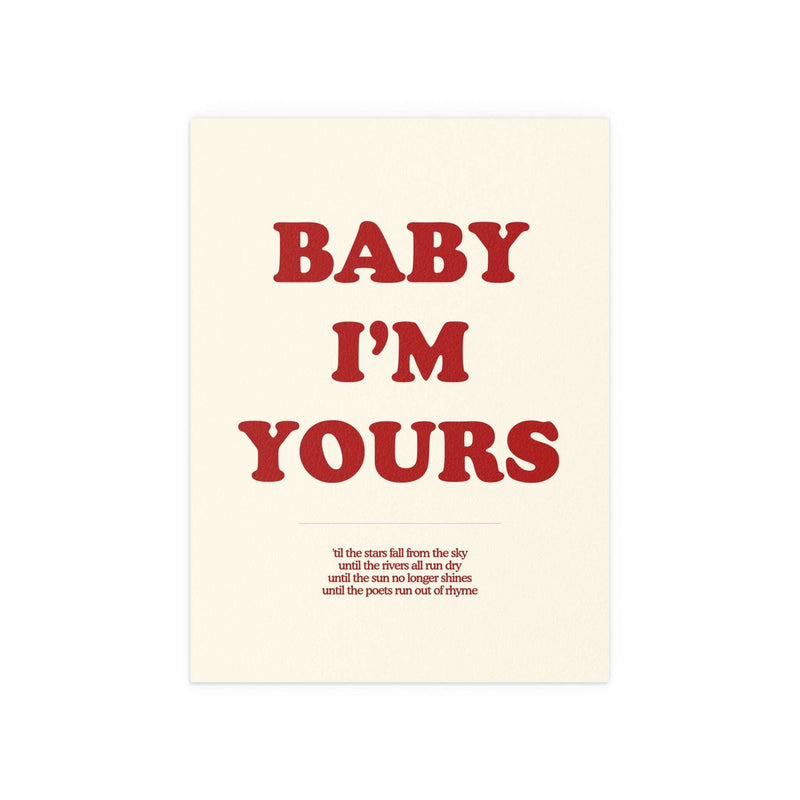 Baby I'm Yours (Off-white & red)