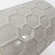 16cm White Honeycomb Ceramic Planter - InStock