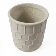 16cm White Honeycomb Ceramic Planter - InStock