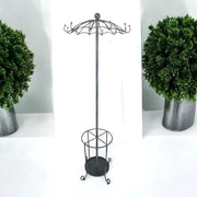 172CM GREY METAL COAT STAND/ UMBRELLA HOLD - InStock