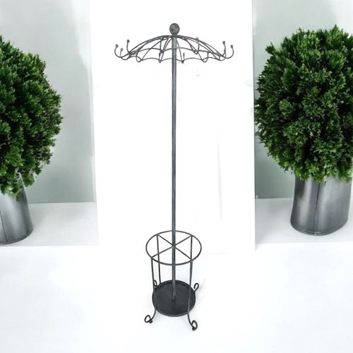 172CM GREY METAL COAT STAND/ UMBRELLA HOLD - InStock