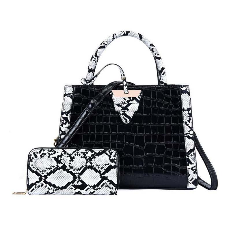 Single shoulderPattern Two-Piece Handbag Shoulder Bag