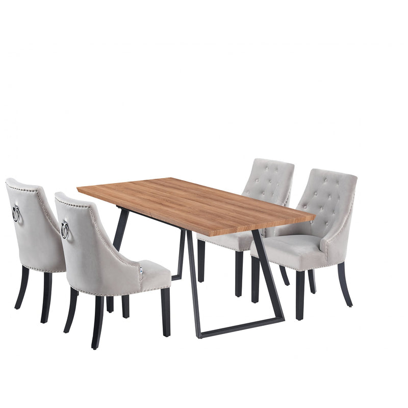 Windsor Toga Lux Dining Set | a Brown Table and Set of 4 Chairs