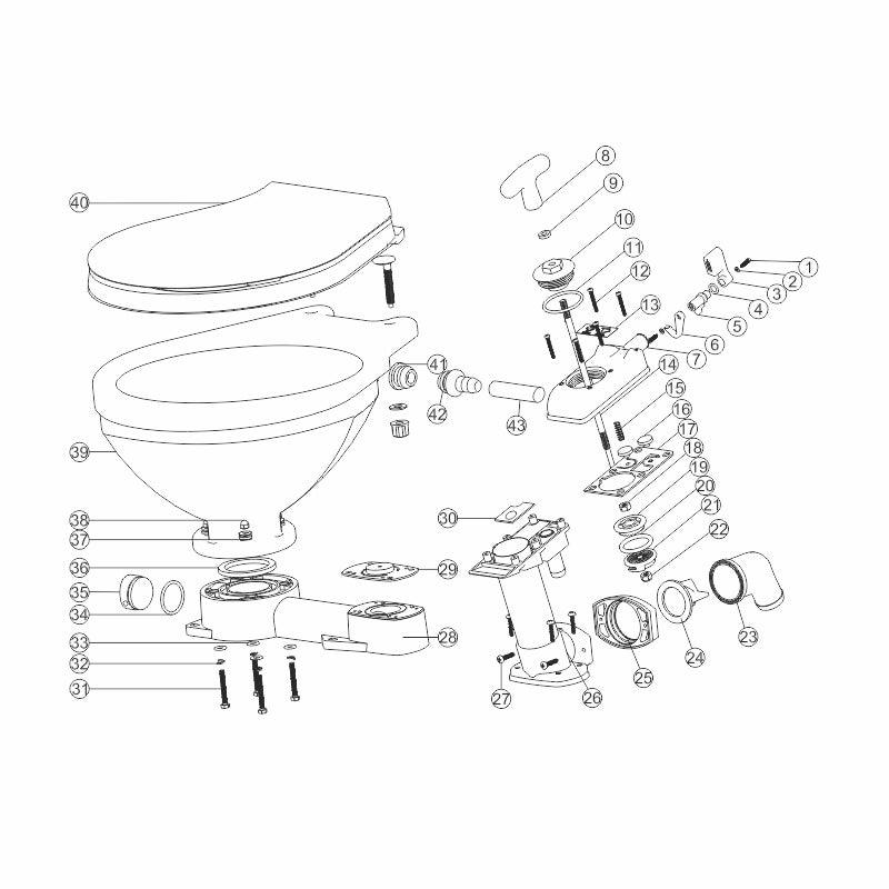 Nuova Rade 11447 Major Service Kit for LT-0 LT-1 Manual Toilet